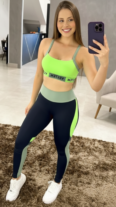 Conjunto fitness Active Fresh Verde